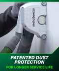Heavy Duty 5 Inch Wall Chaser for concrete and masonry with 15 Amp electric cutter showcasing dust protection feature.