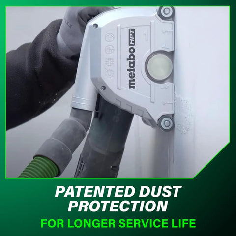 Heavy Duty 5 Inch Wall Chaser for concrete and masonry with 15 Amp electric cutter showcasing dust protection feature.
