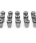Pro Grade ER11 Spring Collet Set for CNC Engraving Milling Drilling and Lathe Workholding shown in stainless steel