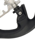 Close-up of Toyota Tacoma 2016 2023 Heated Perforated Leather Steering Wheel Replacement Kit, Premium Microfiber Leather