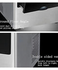No Fuss Chill Ready Countertop Ice Maker Portable Electric Ice Cube Machine With Self Cleaning Feature showing ground angle and double vent design.