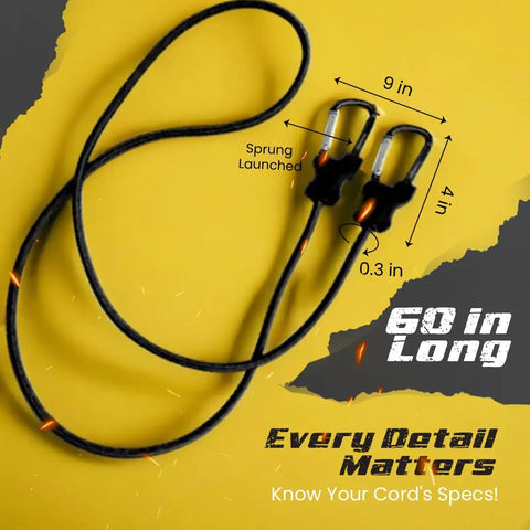 36 Inch Bungee Cord With Carabiner Set Of 6 Heavy Duty Tie Down Straps For Camping Luggage Boat And Bike Gear Premium Latex