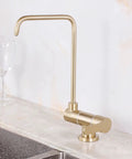 YHdtUO Filter Brushed Gold Drinking Faucet Only Cold Water Stainless Steel Kitchen Faucets-A，C-A，C-A on marble counter