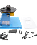 Heavy Duty Rotary Welding Positioner With Three Jaw Chuck, Smooth Turning Workbench For Precision Cutting And Grinding, including foot pedal and manual.