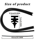 Top Shelf Hella Durable 4 Pack Frameless Windshield Wiper Blade Refills Easy Install All Season Natural Rubber Boneless Strips size dimensions 65cm