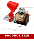 Premium Top Shelf 200A Terminal Fuse Block Kit With Waterproof Cap And 5 16 Inch Stud For Boats Trucks Rv And Hassle Free Industrial Circuit Protection Setup dimensions and features.
