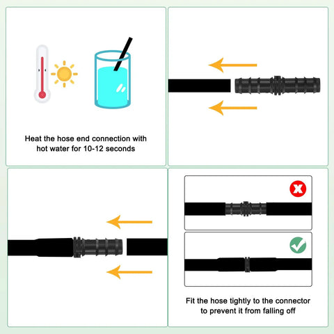 Installation instructions for 20 Pack Drip Irrigation Barbed Fittings For Three Eighths Inch Tubing Connector