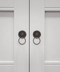 White cabinet doors with 12Pcs Antique Bronze Zinc Alloy Cabinet Drawer Pulls Retro Vibe Round Drop Ring Handles For European Style Furniture