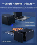 Premium 3.5 Inch 5 Bay USB 3.1 Type C RAID HDD Enclosure Loaded With Silent Aluminum Cooling Fan For Your Massive 80TB Storage Beast Plug And Play Setup Easy As Pie Rock Solid Docking Station showing unique magnetic structure for tool-free installation.
