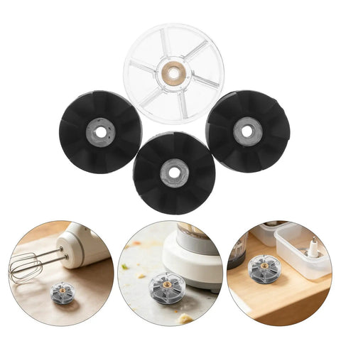 4 Pack Blender Coupler Replacement Drive Gear For Juicer And Household Blenders Must Have Wear Resistant Plastic And Metal Parts Easy Maintenance Secure Fit Replacement Part For Kitchen Appliances, clear and black