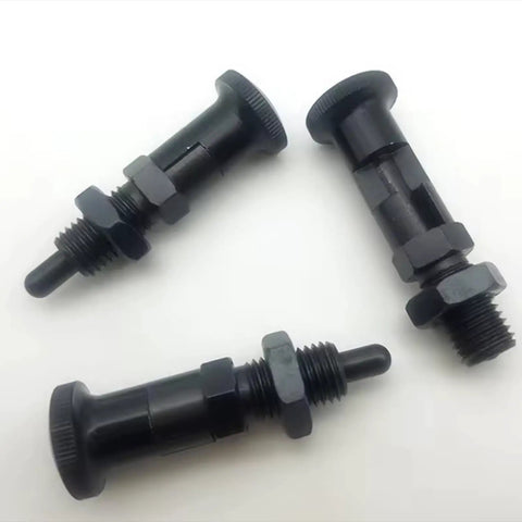 Heavy Duty Spring Knob With Carbon Steel Plunger For Precise Positioning On Mechanical Devices M10X1.0 Self Locking Threaded Locking Pin