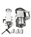 Top Tier Cnc Rotary A Axis Build Kit Featuring K11 100mm Mount with three jaw chuck and accessories for precision machining.
