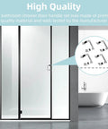 Heavy Duty Chrome Plated Shower Door Handle Replacement Set Glides Smoothly On Sliding Or Swinging Glass Doors Comes Packed With Mounting Hardware