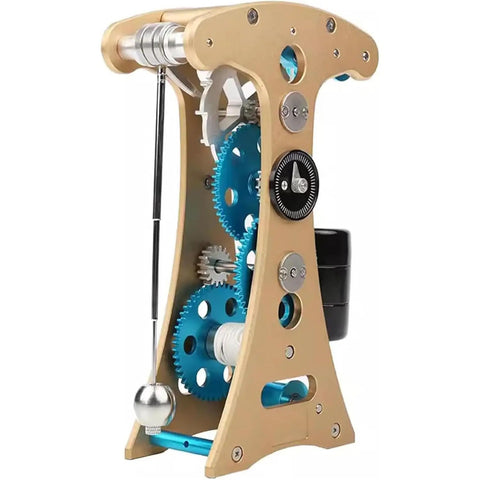 DIY Metal Pendulum Wall Clock Kit With Gear Train And Pendulum, 3D Puzzle Mechanical Model. Stainless steel frame and gears.