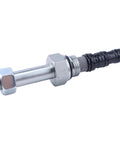 Side view of JEENDA 2-way lowering dump valve with metal body, hex nut, and ribbed hose fitting
