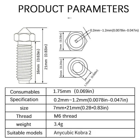 Premium Hardened Steel 3D Printer Nozzles Single Hole 0.6mm 10 Pack High Temperature Wear Resistant Hotend Tip Volcano Extruder Compatible Built Different For Grinding Out Projects