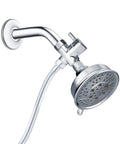 Solid Brass 3 Way Shower Diverter Chrome Finish G1/2 Inlet And Two G1/2 Outlets Easy Install No Leak Design Fits Most Shower Fixtures Heavy Duty Bathroom Accessory Designed For Durable Performance In Any Shower System; attached to shower head