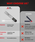Comparison of Must Have Digital Angle Finder Tool For Woodworking 7 Inch 200 Mm Stainless Steel With Case and other tools.