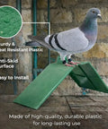 10-Piece Plastic Dove Rest Stands With Anti-Skid And Heat-Resistant Design, green perch with pigeon, durable roost holder