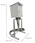 Intsuprm 60W Steel Belt Oil Skimmer With 6 Meter Stainless Strip on a sturdy stand for tramp oil removal in CNC machines.