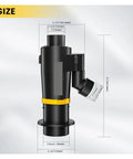 Heavy Duty Rock Solid Cyclone Dust Collector Separator For Shop Vacs And Vacuums Dual Filter Woodworking Dust Extractor Accessory With Turbocharged Kick And Beast Mode Dust Control PM01 Black Version dimensions with size labels