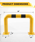 Beefy Heavy Duty Steel Machine Guard Barrier For Industrial Safety Rail 36 Inch Length By 24 Inch Height High Profile Guard Rail
