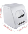 No Sweat Portable Mini Countertop Dishwasher Featuring Fast Wash Cycles And A Handy Five Liter Water Tank in white, compact design for apartments.