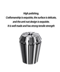 Premium Double Edged Rough Boring Head With Precision ER AAA Collet Set In Sizes Like Er11 Er20 And Er32 for a CNC machine, polished steel finish.