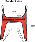 Super Soft Patient Lift Sling For Shower And Bathroom Use Includes Medical Transfer Toileting Support With Divided U Design, 73cm x 83cm size