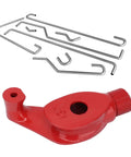 Heavy Duty Carbon Steel Conduit Bender Kit With 90 Degree Angle Guide And Non Marrying Finish For Electrical Pex Emtp Metal Pipe Tubing Professional Hand Tool, red conduit bender and metal retainers.