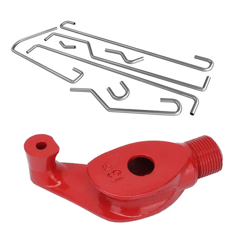 Heavy Duty Carbon Steel Conduit Bender Kit With 90 Degree Angle Guide And Non Marrying Finish For Electrical Pex Emtp Metal Pipe Tubing Professional Hand Tool, red conduit bender and metal retainers.