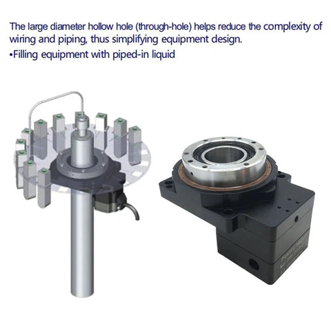 CNC Hollow Rotary Actuator With Hollow Rotating Platform Turntable For 400W Servo NEMA 23 And NEMA 34 Stepper Motors