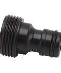 Black plastic G3/4 quick-connect fitting from 10 Pcs Plastic Garden Hose Quick Connect Fittings Set Easy to Install, No Fuss, Leak Proof, Multipurpose Adapters.