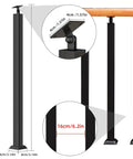 Tough As Nails Black Metal Stair Railing Spindles Crafted From Premium Wrought Iron Balusters for Indoor and Outdoor deck installation.