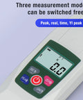 Digital Force Push Pull Tester 2N Dynamometer With Large LCD Display, Real Time And Yi Mode, 0.2 Kg Capacity, 0.45 Lb, Industrial Scientific Testing, Alarm Buzzer When Limits Exceed showing mode buttons
