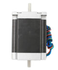 Nema 23 Stepper Motor 1.8 Degree 1.89Nm 3A Dual Shaft 57mm Frame 8mm Shaft For 3D Printers CNC Machines Engraving And Automation Projects Precision High Torque Stepper For Precise Motion, front view with dual shaft and wires