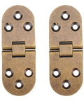 Dead Nuts Heavy Duty Flip Top Hinges Built Like A Tank For Sewing Tables And Butler Trays with bronze finish and 30 by 79 mm size.