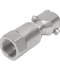 1/2-inch stainless steel rotary spray nozzle for barrel and tank cleaning; 304 SS, high pressure
