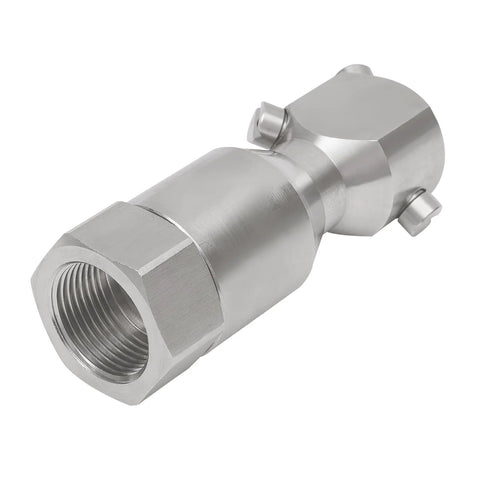 1/2-inch stainless steel rotary spray nozzle for barrel and tank cleaning; 304 SS, high pressure