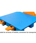 Built Tough Blue Plastic Pallet With Anti Slip Surface, Heavy Duty Polyethylene Dunnage Rack, moisture-proof, forklift access