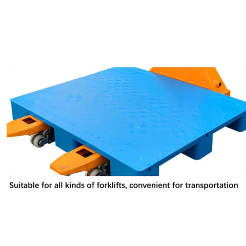 Built Tough Blue Plastic Pallet With Anti Slip Surface, Heavy Duty Polyethylene Dunnage Rack, moisture-proof, forklift access