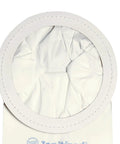 Close-up of Heavy Duty Premium Replacement Commercial Vacuum Bag For Windsor VP6 Backpack Vacuum Cleaners Two Ply Micro Filter opening.
