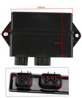 High Performance CDI Module For Yamaha Warrior 350 YFM350X YFM 350 348CC 2000 Direct Plug And Play Ignition Replacement With Stable Spark Timing, top and connector view