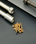 Pure Copper Teapot Knob Replacement Screws And Nuts Kit 10 Set, gold hardware screws and nuts on dark background