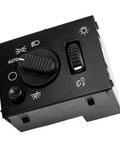 Top Shelf Aftermarket Headlight Dimmer And Dome Light Switch with black plastic design for easy dashboard mounting.