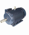 Proven Workhorse 125 Hp Three Phase Electric Motor 1800 Rpm 460 Volt Tefc Nema 444T Frame showing rigid base mount and shaft.