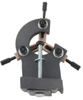 Rugged Mini Lathe Steady Rest With Rock Solid Aluminum Alloy Body And Triple Point Stability For Precision Wood Metal Turning On 0618 CJ 7X12 7X14 3B Bench Lathes, detailed view of the steady rest mechanism.