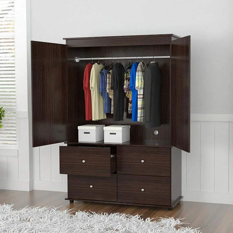 Top Shelf Four Pack Of Closet Rod End Supports And Brackets Secure 1 Half Inch Poles In Sleek Silver Super Tough Holders With Quick Snap Mounting For Bathroom Or Laundry Hanging Clothes And Towels Daily - closet with shirts and storage boxes.