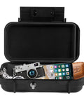 Open Portable Safe Lock Box With Cable And Combination Code Water Resistant ABS Travel Safe for cell phone, camera, and wallet