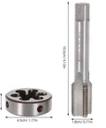 Top Notch M20 X 1.5 Metric Hand Thread Tap And Die Set For Serious Gear Head Repair Work With Hardened Alloy Steel Cutting Tools, tap and die shown with size markings